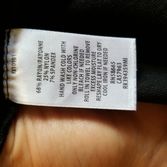 Free Press Black Black Dress Scalloped Scoop Neck Short Sleeve Flowy Midi - Picture 8 of 8